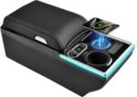 Coverado Center Console, Universal Bench Seat Center Console with Wireless Charging & Cup Holder & 7 Light Modes, Truck Back Seat Car Organizer, Rear Central Car Armrest Box with Storage, Black - Image 2