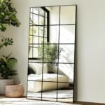Delma Full Length Mirror, 28"x 55" Window Pane Decorative Mirror for Wall, Black Metal Framed Wall Decor, Wall Mounted, Hanging or Leaning for Bedroom, Living Room, Entryway - Image 2