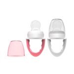 Dr. Brown's Fresh First Silicone Feeder, Pink & Grey, 2 Count - Image 2
