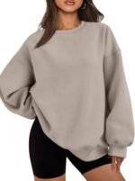 EFAN Womens Oversized Sweatshirts Hoodies Fleece Crewneck Sweaters Casual Tops Comfy Fall Fashion Outfits Winter Clothes 2025 - Image 2