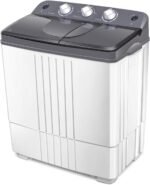 Giantex Portable Washing Machine, 20lbs Capacity, 12lbs Washer and 8lbs Spinner, Compact for Apartment RV, Gray & White, GX20313-PE - Image 2