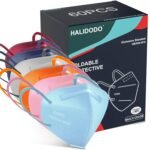 HALIDODO 60 Packs Individually Wrapped KN95 Face Mask 5-Ply Breathable & Comfortable Filter Safety Mask with Elastic Ear loop and Nose Bridge Clip, Protective Face Cover Mask, Multi Color - Image 2