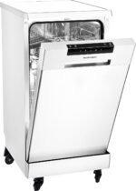 HAMILTON BEACH HBDW1922 Portable Dishwasher with Wheels, 19in Wide, 8 Place Settings Capacity, White - Image 2