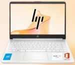HP 14 Ultrabook, Intel CPU, 4GB RAM, 1.6TB Storage (64GB OnBoard w/ 512GB Portable Drive + 1TB OneDrive), Up to 12 Hours Battery Life, Windows 11 Pro, Snowflake White, w/WOWPC 3-in-1 Bundle - Image 2