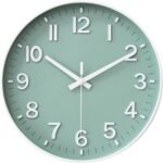 HZDHCLH Wall Clocks Battery Operated,Wall Clock Green,8 inch Wall Clock Silent Non Ticking Modern 3D Numbers for Kitchen Bedroom Living Room Office Classroom Decor - Image 2