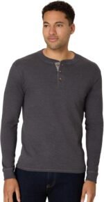 Hanes Mens T-Shirts, Men's Beefyt Henley Shirts, Men's Cotton Long Sleeve Shirts - Image 2