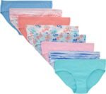 Hanes girls Organic Underwear, Brief & Hipster, Toddler & Girl Sizes, Pure Comfort Organic 100% Cotton Panties, 8-pack - Image 2