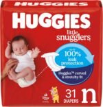 Huggies Size Newborn Diapers, Little Snugglers Baby Diapers, Size Newborn (up to 10 lbs), 31 Count, Packaging May Vary - Image 2