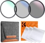 K&F Concept 67mm UV/CPL/ND Lens Filter Kit (3 Pieces)-18 Multi-Layer Coatings, UV Filter + Polarizer Filter + Neutral Density Filter (ND4) + Cleaning Cloth+ Filter Pouch for Camera Lens (K-Series) - Image 2