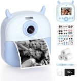Kids Camera Instant Print, Birthday for Kids Age 3-12, Selfie Digital Camera with 1080P Video & 2.4" Screen, Toddler Camera for 4 5 6 7 8 9 Year Old Boys Girls(Blue) - Image 2