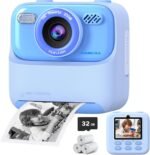 Kids Instant Digital Cameras for Boys and Girls, 1080P HD Dual-Lens Selfie Digital Camera with Print Paper & 32G Card, Christmas Birthday Gifts Toys for Toddler and Teenagers Age 3-16 Years Old - Image 2