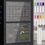Magnetic Acrylic Calendar for Fridge,2 Pack 11"x15" Clear Fridge Calendar Dry Erase Magnetic Planning Boards Set for Refrigerator with 8 Colorful Highlight Markers - Image 2