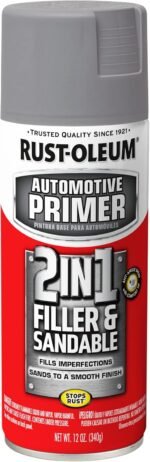 Rust-Oleum 260510 Stops Rust Automotive 2-in-1 Filler & Sandable Primer Spray, 12 oz, Gray - Image 2