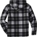 SCODI Men's Flannel Shirt Jacket Fleece Sherpa Lined Plaid Jackets Coat Full Zip Up Hoodie Winter Outwear - Image 2