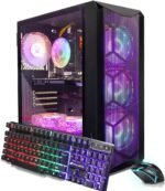 STGAubron Gaming PC Computer Desktop, Intel Core i7 8th Gen up to 4.1G, GeForce RTX 3050 6G, 16G DDR4, 512G SSD, WiFi 6, BT 5.2, RGB Fan x6, Windows 11 Home - Image 2