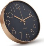 Silent Wall Clock 12 Inch Non-Ticking Wall Clocks Battery Operated for Living Room Decor Modern Wall Clock for Home/Bedroom/Office/Classroom/School/(Rose Gold) - Image 2