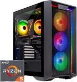 Skytech Nebula Gaming PC Desktop, Ryzen 5 5500 3.6 GHz (4.2GHz Turbo Boost), NVIDIA RTX 4060 8GB GDDR6X, 1TB SSD, 16GB DDR4 RAM 3200, 650W Gold PSU, Wi-Fi, Win 11 Home - Image 2