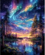 Starry Night Paint by Numbers Kit for Adults Beginner Tree Acrylic Painting Kit Adult Paint by Number Kits on Canvas DIY Painting for Beginners Art by Numbers for Gifts Home Wall Decor 16x20 Inch - Image 2