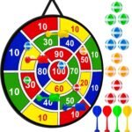 Stocking Stuffers for Kids Teen Boys Girls Christmas Birthday Gifts 29'' Large Dart Board Toys with 12 Sticky Balls & 4 Darts Indoor Outdoor Party Games Toys for Kids 3 4 5 6 7 8 9 10 11 12 Years Old - Image 2