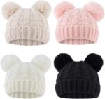 Yuoahcn Baby Girl Beanie Winter Baby Boy Hat with Pom pom Warm Infant Knitted Hats Toddler Kid Beanies - Image 2