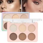 evpct 6 Colors Face Contour and Highlight Palette Face Contouring Makeup Kit for Beginners Contour Palette for Mature Skin powder Foundation Concealer Bronzer Powder Highlighter Makeup Palette - Image 2