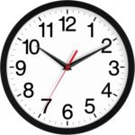 12 Inch Wall Clock Modern Battery Operated Silent Non Ticking Analog for Bedroom Office Living Room Home Kitchen Bathroom(Black) - Image 2