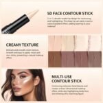 MAEPEOR 2-in-1 Contour Highlighter Stick Non-greasy and Non-drying Contour Pen Long Lasting Waterproof Face Brighten Contouring Makeup Pen (01 Nude & Warm Amber) - Image 7