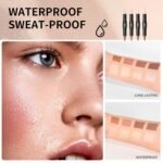 MAEPEOR 2-in-1 Contour Highlighter Stick Non-greasy and Non-drying Contour Pen Long Lasting Waterproof Face Brighten Contouring Makeup Pen (01 Nude & Warm Amber) - Image 9