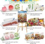 HITIRECOVI Wild Flowers Paint by Numbers Kits for Adults,Flower Paint by Numbers Kits,Adult Paint by Number Kits on Canvas Flowers,Home Wall Decor(16x20in) - Image 7