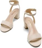 DREAM PAIRS Women's Open Toe Ankle Strap Low Block Chunky Heels Sandals Party Dress Pumps Shoes - Image 3