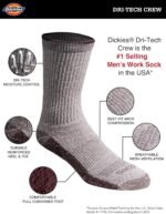 Dickies mens Dri-tech Moisture Control Crew Socks, Available in M-xxl (6, 12, 18 Pairs) - Image 3