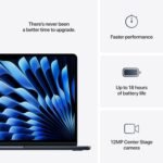 Apple 2025 MacBook Air 15-inch Laptop with M4 chip, 16GB Unified Memory, 1TB SSD Storage - Midnight - Image 5