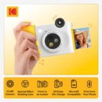 KODAK Smile+ 2-in-1 Digital Instant Print Camera & Wireless Bluetooth Photo Printer - 10MP, Special-Effect Rotating Lens, Zink 2x3” Sticky-Back Photos, Print via Fun App from Smart Devices - White - Image 3