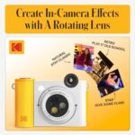 KODAK Smile+ 2-in-1 Digital Instant Print Camera & Wireless Bluetooth Photo Printer - 10MP, Special-Effect Rotating Lens, Zink 2x3” Sticky-Back Photos, Print via Fun App from Smart Devices - White - Image 6
