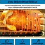 Kenmore Toaster Oven Air Fryer - Fry Chicken, Rotisserie, Bake Bread, Cookie, Pizza Dehydrator Racks Convection Kitchen Appliances 26 Quart Horno Freidora De Aire Stainless Steel - Image 5