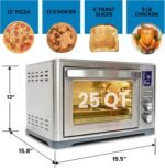 Kenmore Toaster Oven Air Fryer - Fry Chicken, Rotisserie, Bake Bread, Cookie, Pizza Dehydrator Racks Convection Kitchen Appliances 26 Quart Horno Freidora De Aire Stainless Steel - Image 8