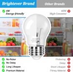 LED Refrigerator Light Bulb 40 Watt Equivalent, 120V Fridge Appliance Light Bulb 4W Daylight White 5000K, Waterproof A15 Fridge Light Bulbs 450LM, E26 Freezer Light Bulbs Non-dimmable, 2Packs - Image 6