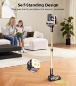 RENDOW Cordless Vacuum Cleaner, 65Mins 550W 45Kpa Stick Vacuum, Self-Standing Vacuum Cleaners for Home with LED Display, Anti-Tangle Rechargeable Vacuum Cordless for Pet Hair/Carpet/Hard Floor - Image 8