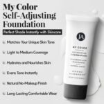 Jerome Alexander My Color Self-Adjusting Foundation, Hydrating & Lightweight Face Makeup, Skincare-Infused, with Kabuki Brush, Light, 1 oz - Image 3
