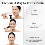 Jerome Alexander My Color Self-Adjusting Foundation, Hydrating & Lightweight Face Makeup, Skincare-Infused, with Kabuki Brush, Light, 1 oz - Image 4