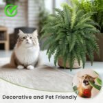 35" Ferns Artificial Bush Plants Large, 2 Artificial Boston Ferns with 39 Fronds for Outdoors Home Decor - Image 5