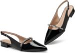 Elisabet Tang Women Slingback Flats with Rhinestone Pointed Toe Flats for Women Dressy Shoes - Image 4