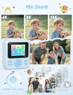 Kids Camera Instant Print, 1080P HD Digital Video Kids Instant Camera for Girl Boys, Toddler Toys for Children Age 3-12 with 3 Rolls Print Paper & 32G Card (Blue) - Image 5