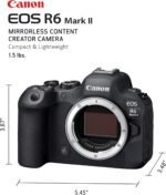 Canon EOS R6 Mark II Mirrorless Camera (Body Only), Full-Frame Camera, 24.2 Megapixel CMOS Sensor, Photo and Video Capabilities, Black - Image 4