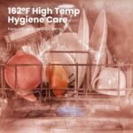 COMFEE' Portable Dishwasher Countertop with 5L Built-in Water Tank, No Hookup Needed, 6 Programs, 360° Dual Spray, 192℉ High-Temp& Air-Dry Function, Mini Dishwasher for RVs, White - Image 7