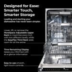 Kenmore 24" Built-in Stainless Steel Tub Dishwasher EasyFlex Third Rack, TurboDry, SmartWash & Reach-Thru Handle-15 Place Settings-45 DBA, Energy Star Certified, Fingerprint Resistant - Image 5