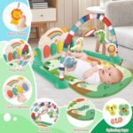Baby Gym & Play Mat, Tummy Time & Activity Mat Toys, Infant to Toddler Play Piano Mat, 0-12 Months (Green) - Image 4