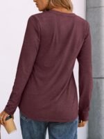 AUTOMET Women's Long Sleeve Shirts 2025 Fall Fashion Dressy Casual Tops Trendy Henley Blouses Cute Work Outfits Clothes - Image 5