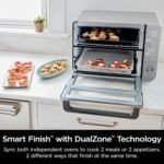 Ninja Countertop Oven Double Stack XL & Air Fryer with Pro Cook System, 12-in-1, Flexdoor, FlavorSeal, SMART FINISH with DualZone Technology, Air Fryer, Bake, Broil, Reheat, Stainless Steel, DCT651 - Image 4