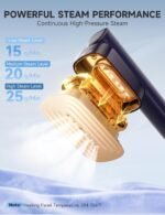 Steamer for Clothes,1200W Powerful Portable Steamer Iron,15s Fast Heat-up,100ml Tank,20 Min Continuous Steam, Wrinkle Remover for Travel, Home, Office(Blue) - Image 4